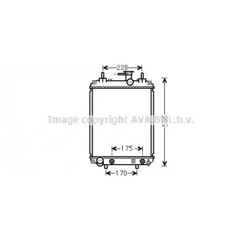 Radiateur, refroidissement du moteur AVA QUALITY COOLING DU2073