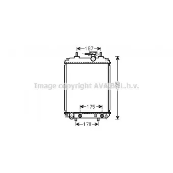 Radiateur, refroidissement du moteur AVA QUALITY COOLING DUA2065