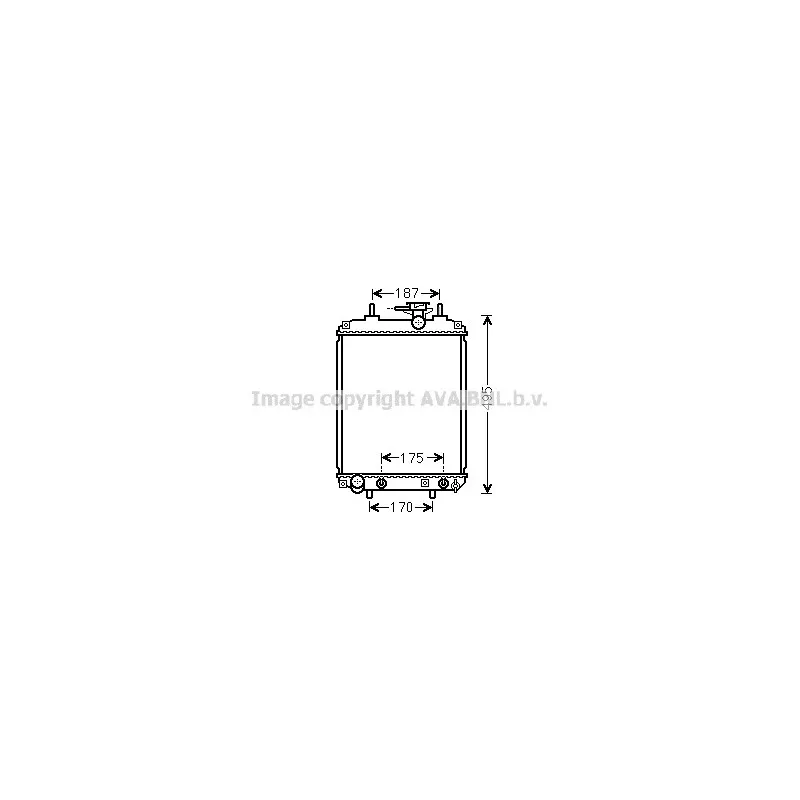 Radiateur, refroidissement du moteur AVA QUALITY COOLING DUA2065
