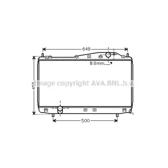 Radiateur, refroidissement du moteur AVA QUALITY COOLING DW2054