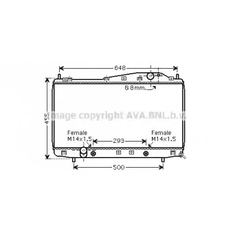 Radiateur, refroidissement du moteur AVA QUALITY COOLING DW2055