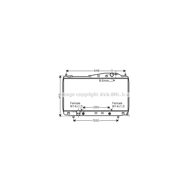 Radiateur, refroidissement du moteur AVA QUALITY COOLING DW2055