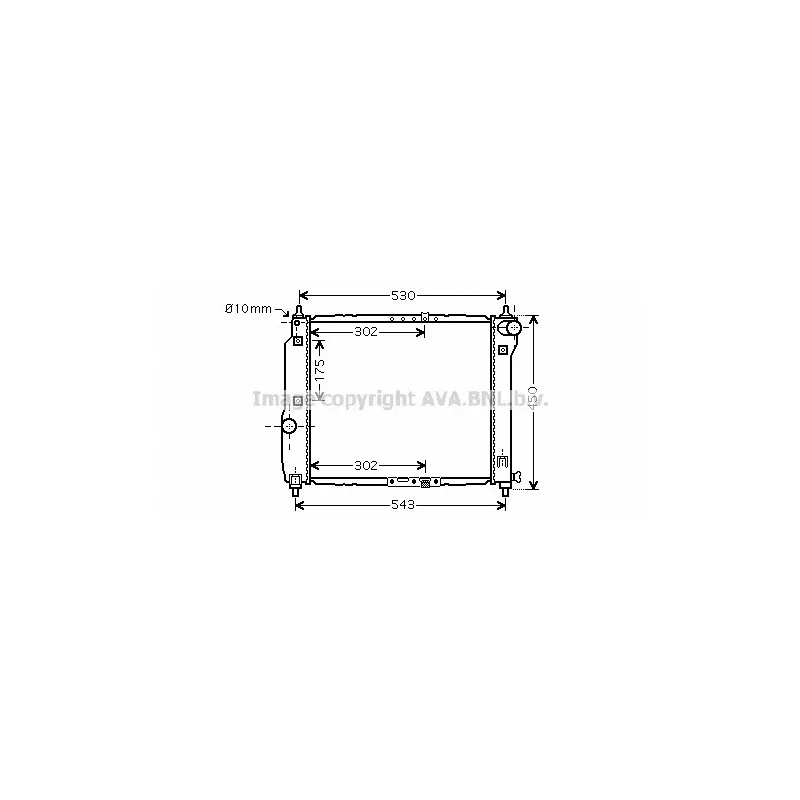 Radiateur, refroidissement du moteur AVA QUALITY COOLING DW2066