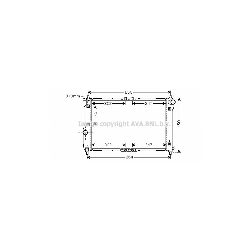 Radiateur, refroidissement du moteur AVA QUALITY COOLING DW2067