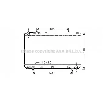 Radiateur, refroidissement du moteur AVA QUALITY COOLING DW2086