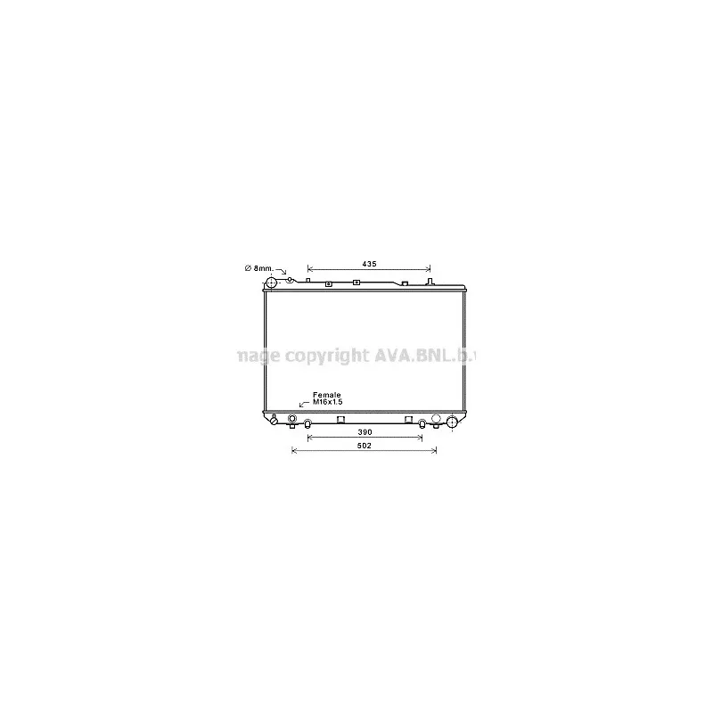 Radiateur, refroidissement du moteur AVA QUALITY COOLING DW2101