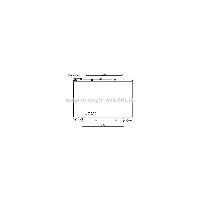 Radiateur, refroidissement du moteur AVA QUALITY COOLING DW2102