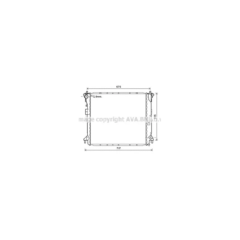 Radiateur, refroidissement du moteur AVA QUALITY COOLING DW2103