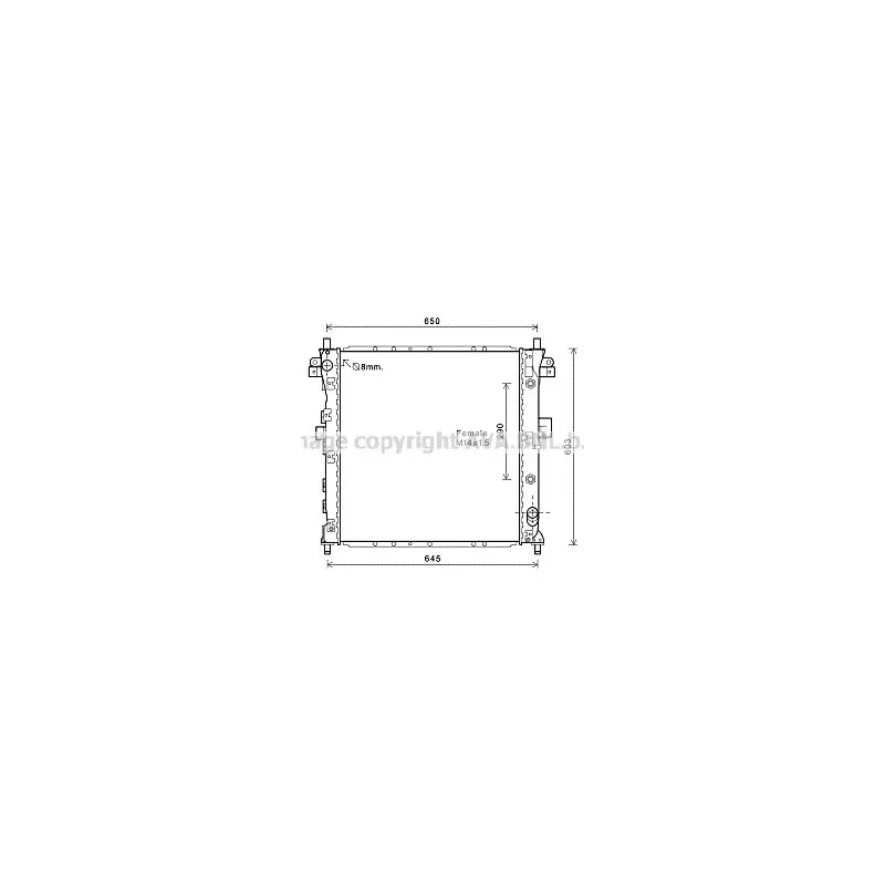 Radiateur, refroidissement du moteur AVA QUALITY COOLING DW2105