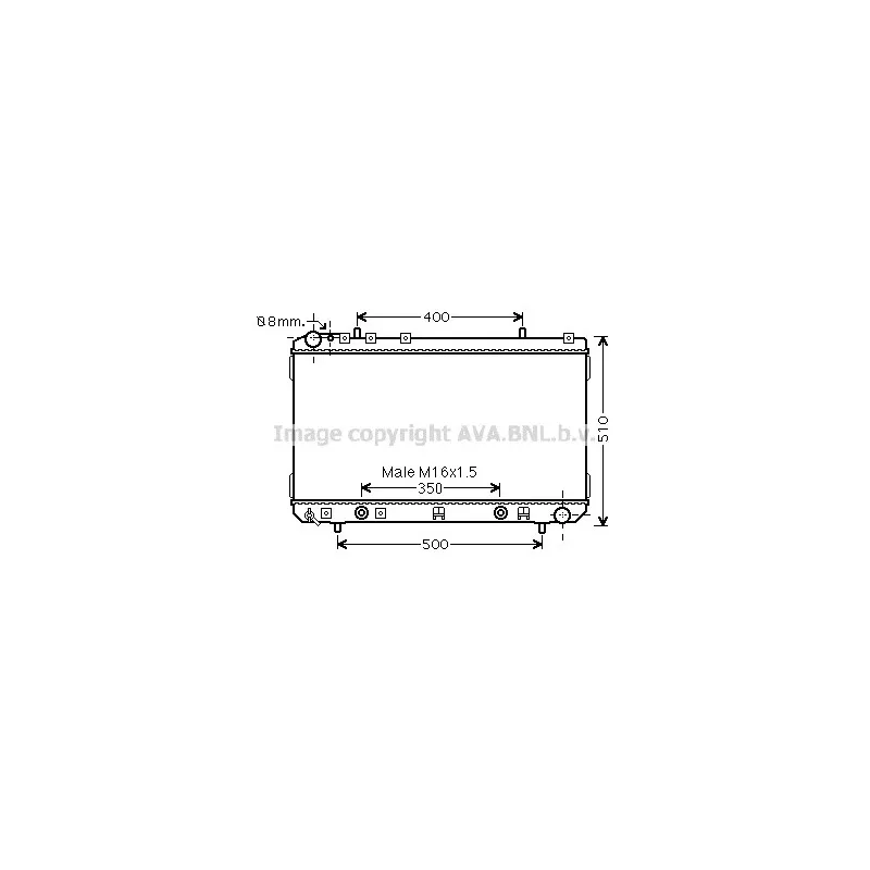 Radiateur, refroidissement du moteur AVA QUALITY COOLING DW2107