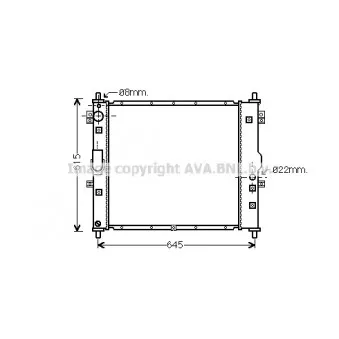 Radiateur, refroidissement du moteur AVA QUALITY COOLING