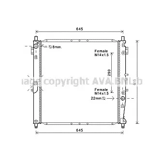 Radiateur, refroidissement du moteur AVA QUALITY COOLING