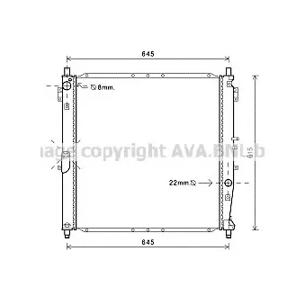 Radiateur, refroidissement du moteur AVA QUALITY COOLING
