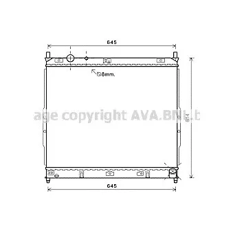 Radiateur, refroidissement du moteur AVA QUALITY COOLING DW2122
