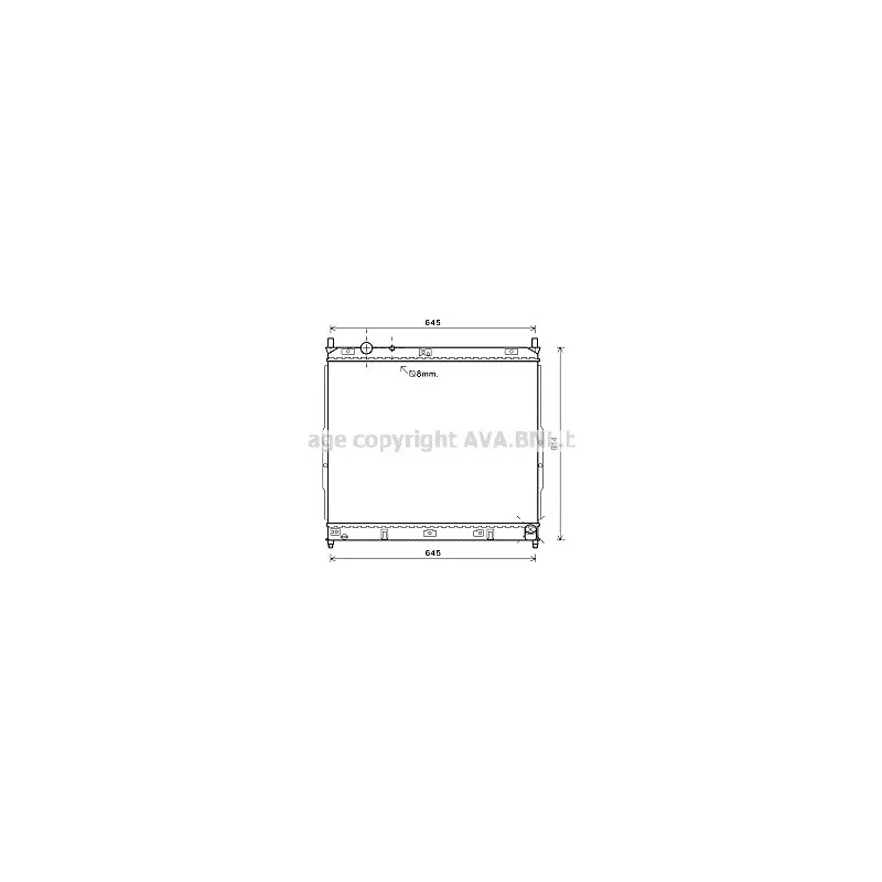 Radiateur, refroidissement du moteur AVA QUALITY COOLING DW2122