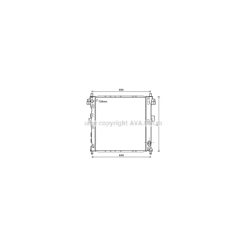 Radiateur, refroidissement du moteur AVA QUALITY COOLING DW2123