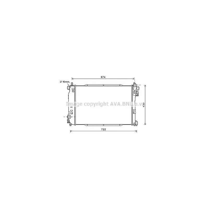 Radiateur, refroidissement du moteur AVA QUALITY COOLING DW2134