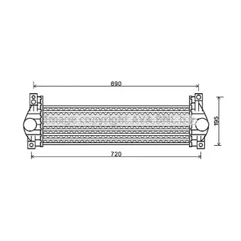 Intercooler, échangeur AVA QUALITY COOLING DW4093