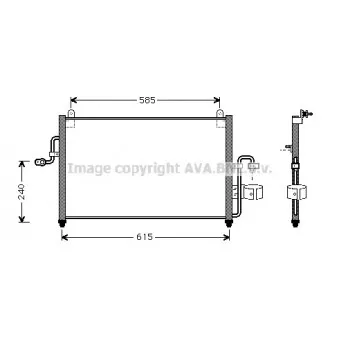 Condenseur, climatisation AVA QUALITY COOLING DW5011
