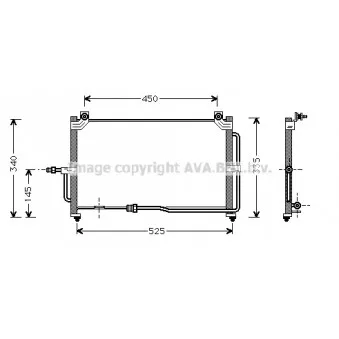 Condenseur, climatisation AVA QUALITY COOLING DW5028