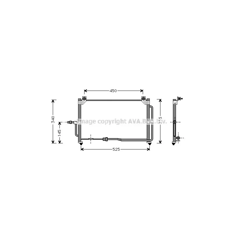 Condenseur, climatisation AVA QUALITY COOLING DW5028
