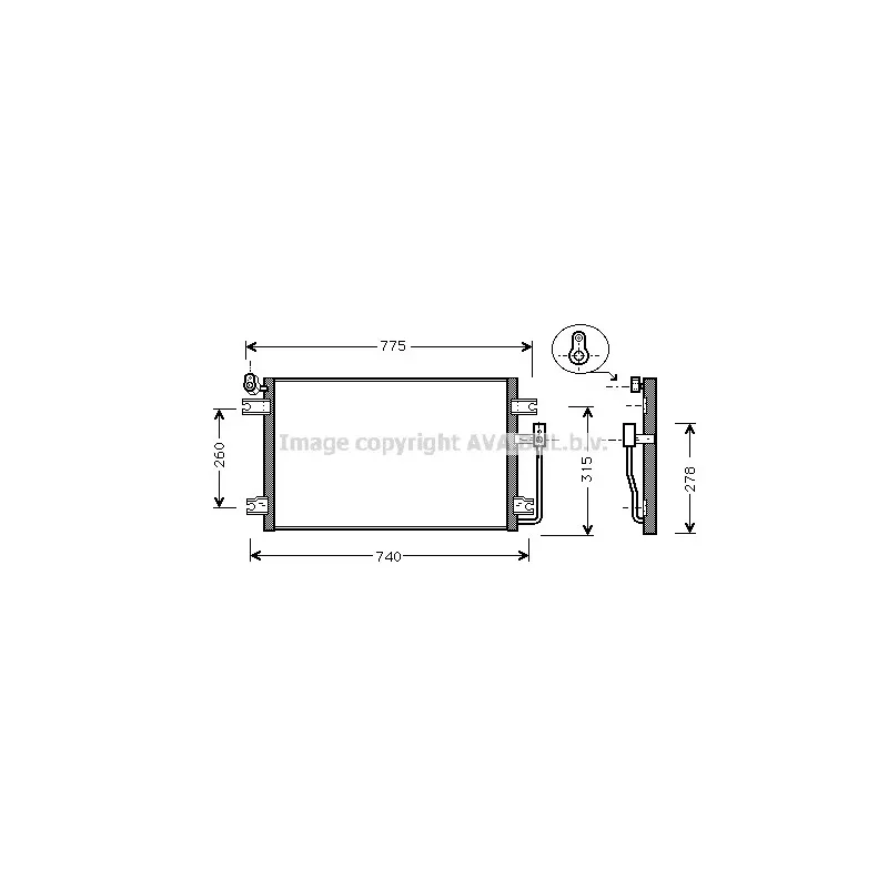 Condenseur, climatisation AVA QUALITY COOLING DW5030