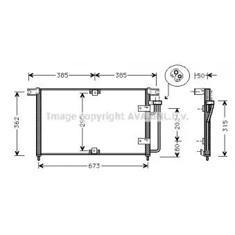 Condenseur, climatisation AVA QUALITY COOLING DW5032