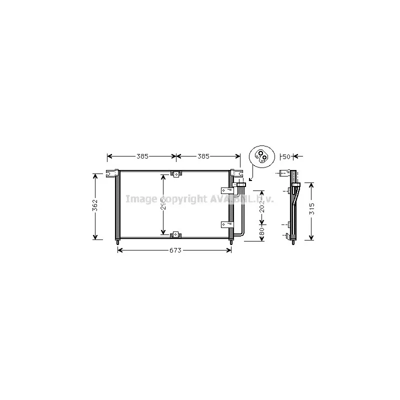Condenseur, climatisation AVA QUALITY COOLING DW5032