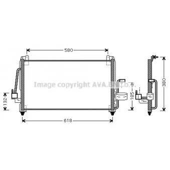 Condenseur, climatisation AVA QUALITY COOLING DW5040
