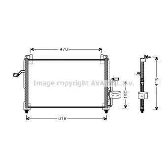 Condenseur, climatisation AVA QUALITY COOLING DW5045