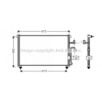Condenseur, climatisation AVA QUALITY COOLING DW5063