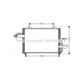 Condenseur, climatisation AVA QUALITY COOLING DW5084
