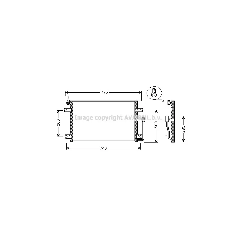 Condenseur, climatisation AVA QUALITY COOLING DW5085
