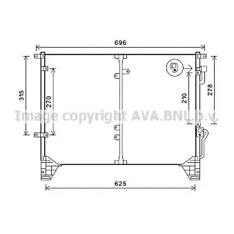 Condenseur, climatisation AVA QUALITY COOLING DW5115