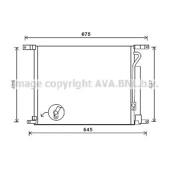 Condenseur, climatisation AVA QUALITY COOLING DW5139D
