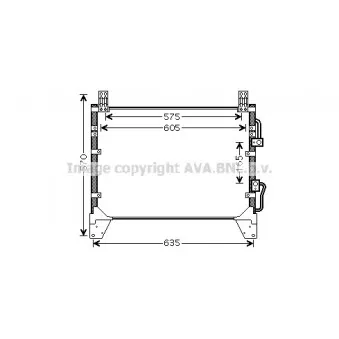 Condenseur, climatisation AVA QUALITY COOLING DW5142