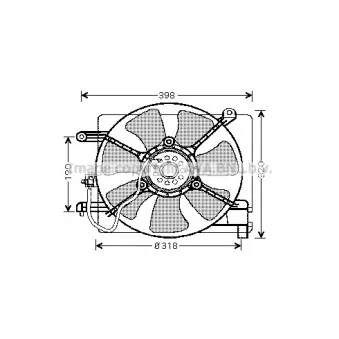Ventilateur, refroidissement du moteur AVA QUALITY COOLING DW7502