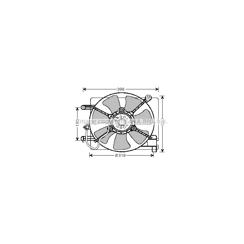 Ventilateur, refroidissement du moteur AVA QUALITY COOLING DW7502