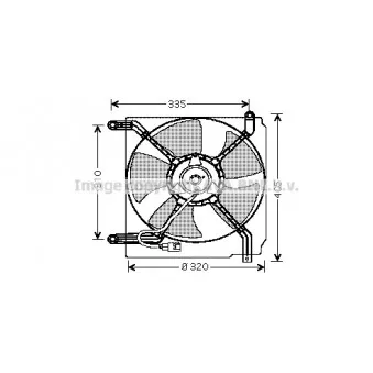 Ventilateur, refroidissement du moteur AVA QUALITY COOLING DW7504