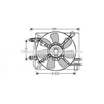 Ventilateur, refroidissement du moteur AVA QUALITY COOLING DW7505