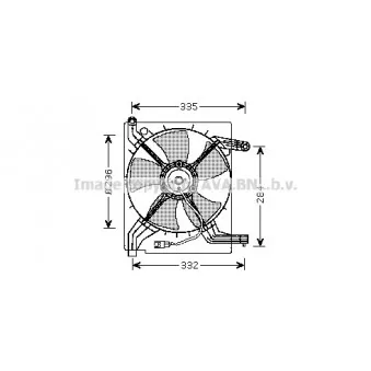 Ventilateur, refroidissement du moteur AVA QUALITY COOLING DW7506