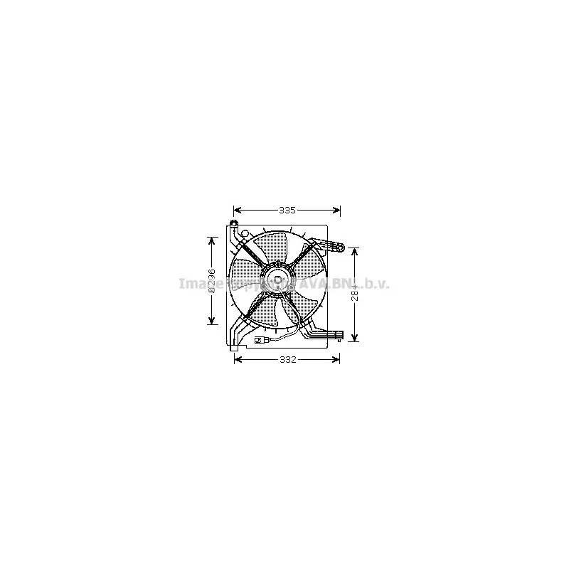 Ventilateur, refroidissement du moteur AVA QUALITY COOLING DW7506