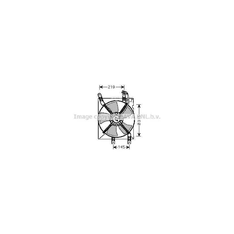 Ventilateur, refroidissement du moteur AVA QUALITY COOLING DW7508