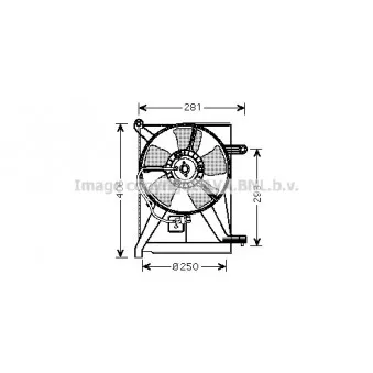 Ventilateur, refroidissement du moteur AVA QUALITY COOLING DW7510