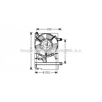 Ventilateur, refroidissement du moteur AVA QUALITY COOLING DW7512