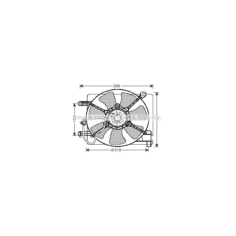 Ventilateur, refroidissement du moteur AVA QUALITY COOLING DW7515