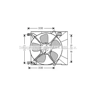 Ventilateur, refroidissement du moteur AVA QUALITY COOLING DW7516