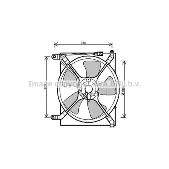 Ventilateur, refroidissement du moteur AVA QUALITY COOLING DW7518