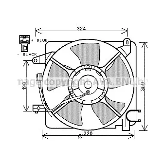 Ventilateur, refroidissement du moteur AVA QUALITY COOLING DW7519