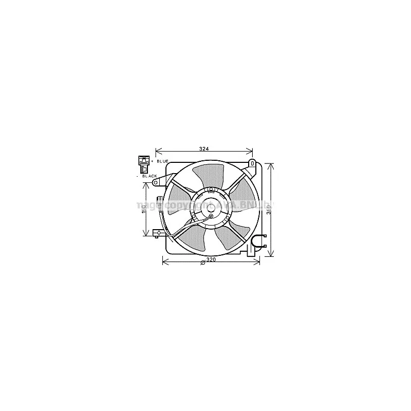 Ventilateur, refroidissement du moteur AVA QUALITY COOLING DW7519